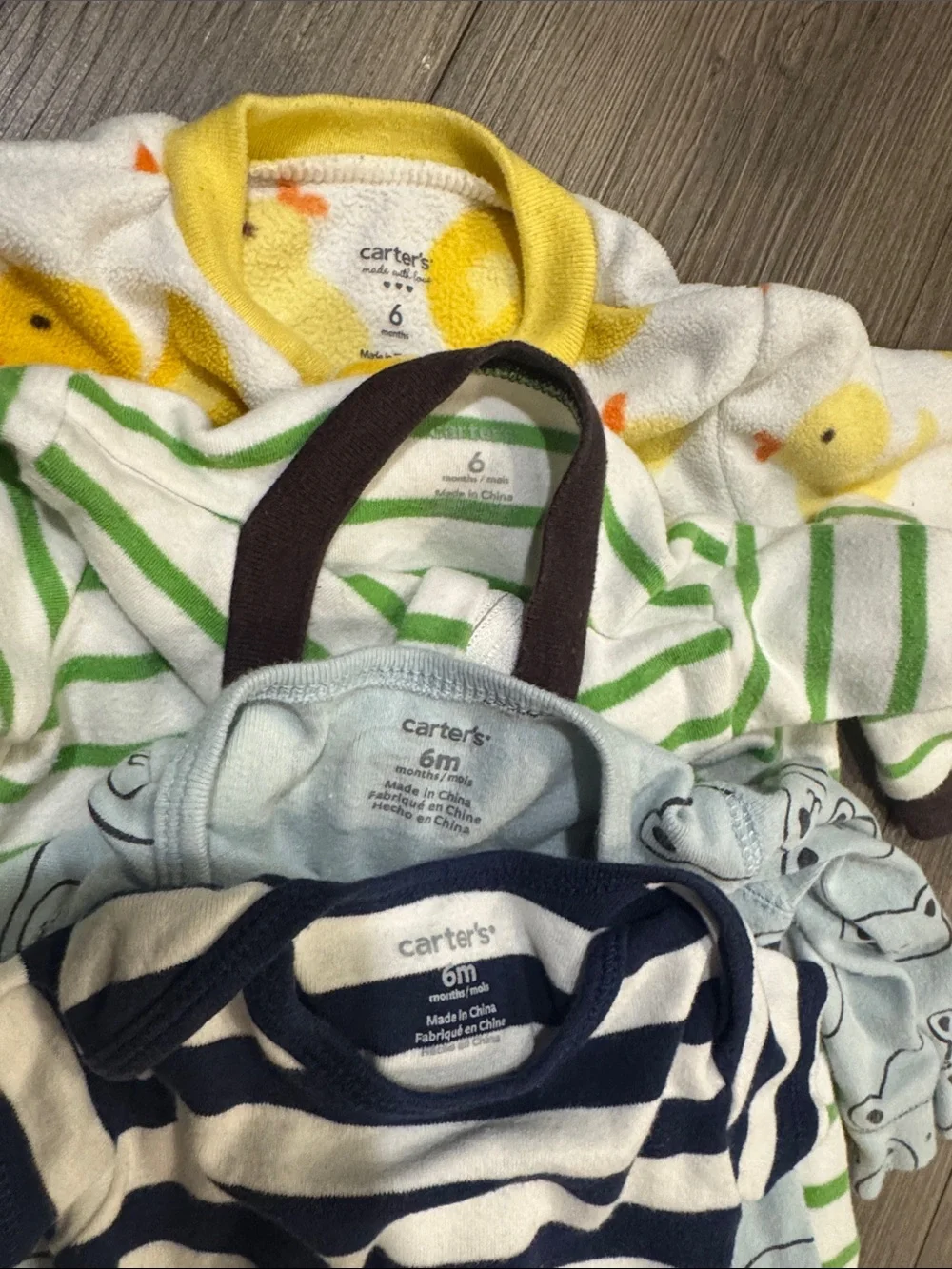 Bundle of 4 Carter's Baby Boy One-Piece Lot. 6 months. GUC!💙